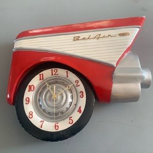 BELAIR FENDER CLOCK … very unusual and super cool… new clock excellent condition